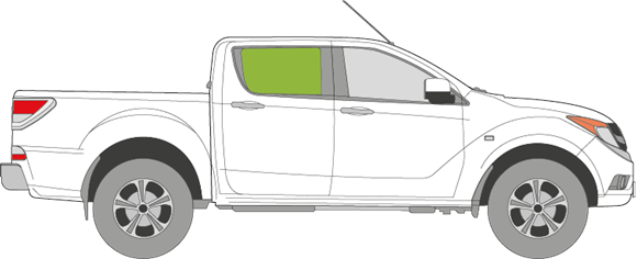 Afbeelding van Zijruit rechts Mazda BT50 4 deurs pick-up 