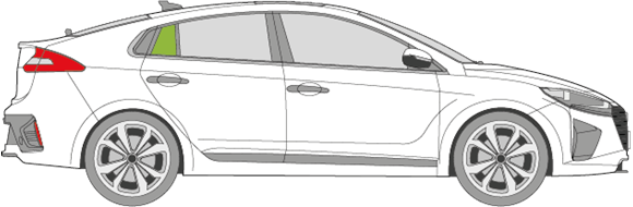 Afbeelding van Zijruit rechts Hyundai Ioniq 