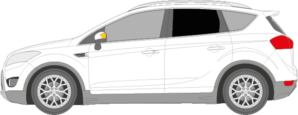 Afbeelding van Zijruit links Ford Kuga (DONKERE RUIT)