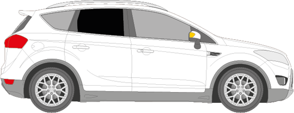 Afbeelding van Zijruit rechts Ford Kuga (DONKERE RUIT)