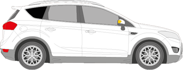 Afbeelding van Zijruit rechts Ford Kuga (DONKERE RUIT)