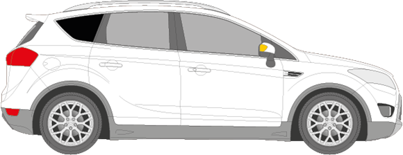 Afbeelding van Zijruit rechts Ford Kuga (DONKERE RUIT)