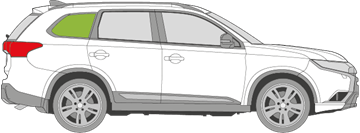 Afbeelding van Zijruit rechts Mitsubishi Outlander