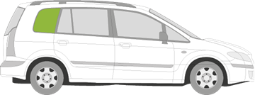 Afbeelding van Zijruit rechts Mazda Premacy