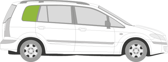 Afbeelding van Zijruit rechts Mazda Premacy