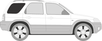 Afbeelding van Zijruit rechts Mazda Tribute (DONKERE RUIT)