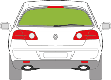 Afbeelding van Achterruit Renault Vel Satis (DONKERE RUIT)