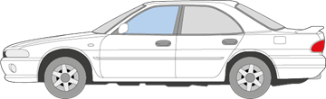 Afbeelding van Zijruit links Mitsubishi Galant sedan