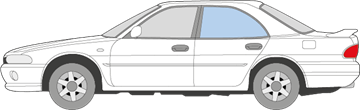 Afbeelding van Zijruit links Mitsubishi Galant sedan