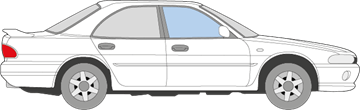 Afbeelding van Zijruit rechts Mitsubishi Galant sedan