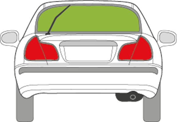 Afbeelding van Achterruit Mitsubishi Carisma 5 deurs (1995-1999)