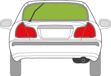 Afbeelding van Achterruit Mitsubishi Carisma 5 deurs (1999-2005)