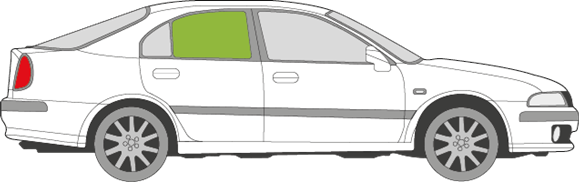 Afbeelding van Zijruit rechts Mitsubishi Carisma 5 deurs