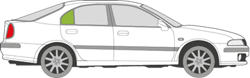 Afbeelding van Zijruit rechts Mitsubishi Carisma 5 deurs