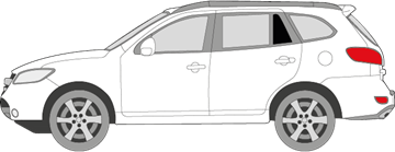 Afbeelding van Zijruit links Hyundai Santa Fe (DONKERE RUIT) 