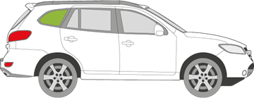 Afbeelding van Zijruit rechts Hyundai Santa Fe 