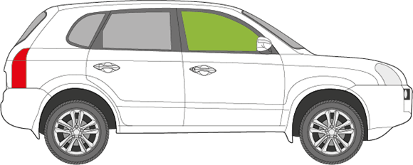 Afbeelding van Zijruit rechts Hyundai Tucson