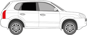 Afbeelding van Zijruit rechts Hyundai Tucson (DONKERE RUIT)