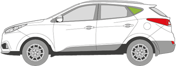 Afbeelding van Zijruit links Hyundai Tucson 