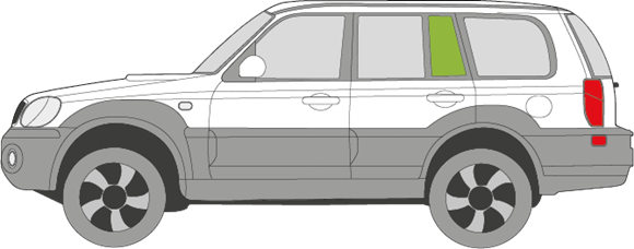 Afbeelding van Zijruit links Hyundai Terracan 