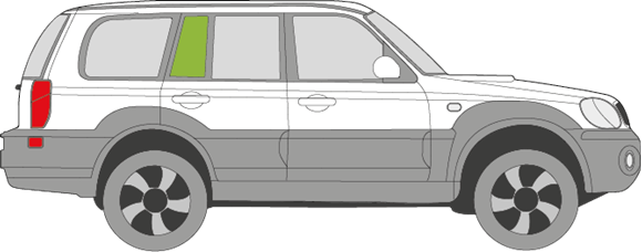 Afbeelding van Zijruit rechts Hyundai Terracan 