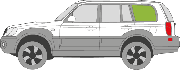 Afbeelding van Zijruit links Hyundai Terracan 