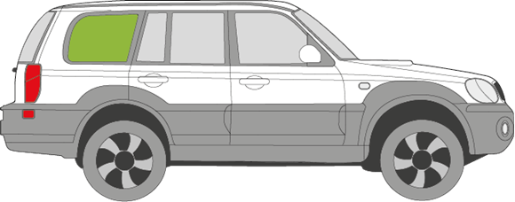 Afbeelding van Zijruit rechts Hyundai Terracan 