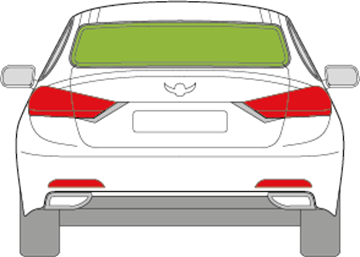 Afbeelding van Achterruit Hyundai Genesis