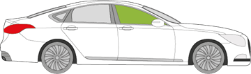 Afbeelding van Zijruit rechts Hyundai Genesis