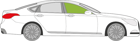 Afbeelding van Zijruit rechts Hyundai Genesis