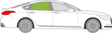 Afbeelding van Zijruit rechts Hyundai Genesis
