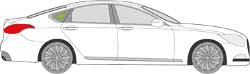 Afbeelding van Zijruit rechts Hyundai Genesis