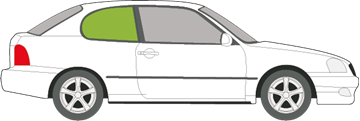 Afbeelding van Zijruit rechts Hyundai Accent 3 deurs