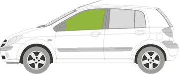 Afbeelding van Zijruit links Hyundai Getz 5 deurs