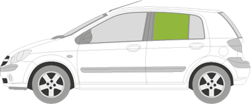 Afbeelding van Zijruit links Hyundai Getz 5 deurs