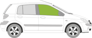 Afbeelding van Zijruit rechts Hyundai Getz 5 deurs