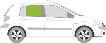 Afbeelding van Zijruit rechts Hyundai Getz 5 deurs