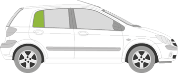 Afbeelding van Zijruit rechts Hyundai Getz 5 deurs