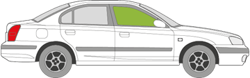Afbeelding van Zijruit rechts Hyundai Elantra sedan
