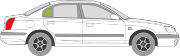 Afbeelding van Zijruit rechts Hyundai Elantra sedan