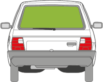 Afbeelding van Achterruit Fiat Uno 5 deurs