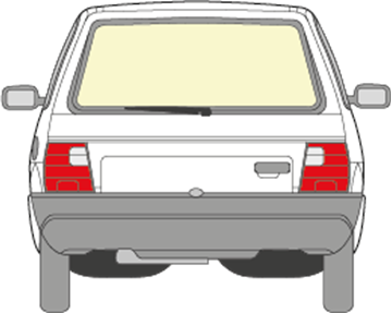 Afbeelding van Achterruit Fiat Uno 5 deurs