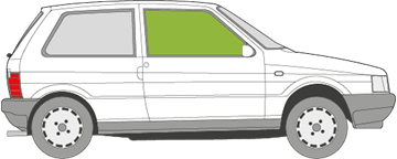 Afbeelding van Zijruit rechts Fiat Uno 3 deurs