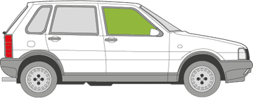 Afbeelding van Zijruit rechts Fiat Uno 5 deurs