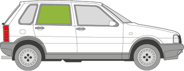 Afbeelding van Zijruit rechts Fiat Uno 5 deurs