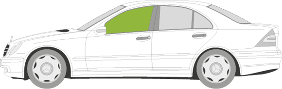 Afbeelding van Zijruit links Mercedes C-klasse sedan (2000-2003)  