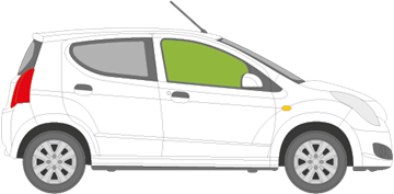 Afbeelding van Zijruit rechts Suzuki Alto 5 deurs