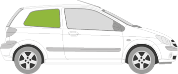 Afbeelding van Zijruit rechts Hyundai Getz 3 deurs