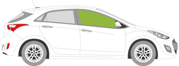 Afbeelding van Zijruit rechts Hyundai i30 5 deurs