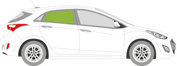 Afbeelding van Zijruit rechts Hyundai i30 5 deurs